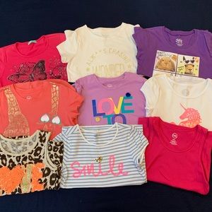 Lot of 9 girls shirts size 10/12